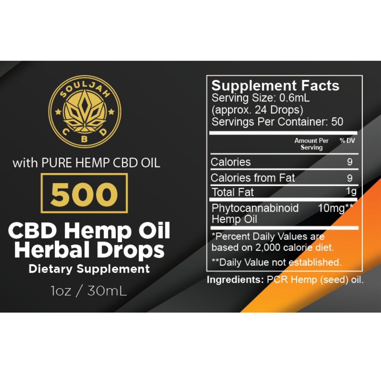 500mg CBD Full Spectrum Hemp Oil Tincture
