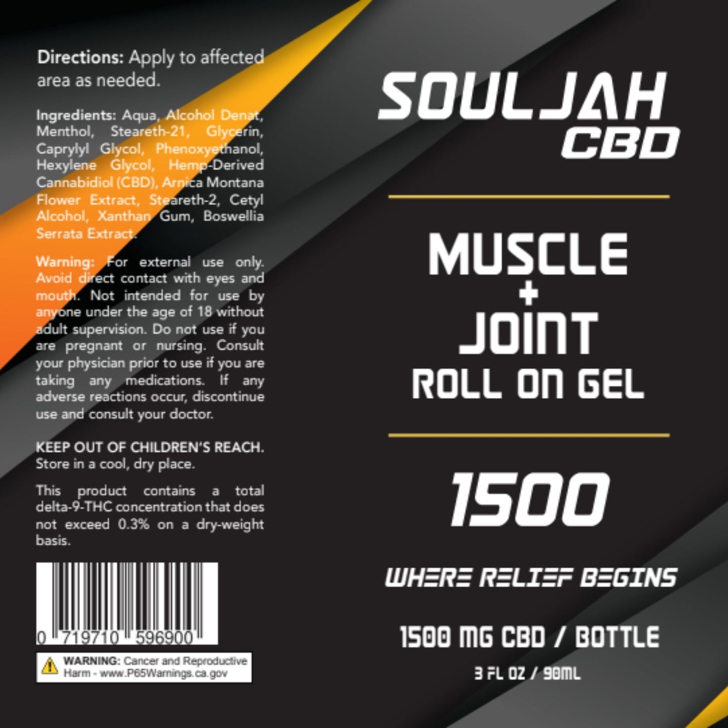 1500mg CBD Roll on Gel